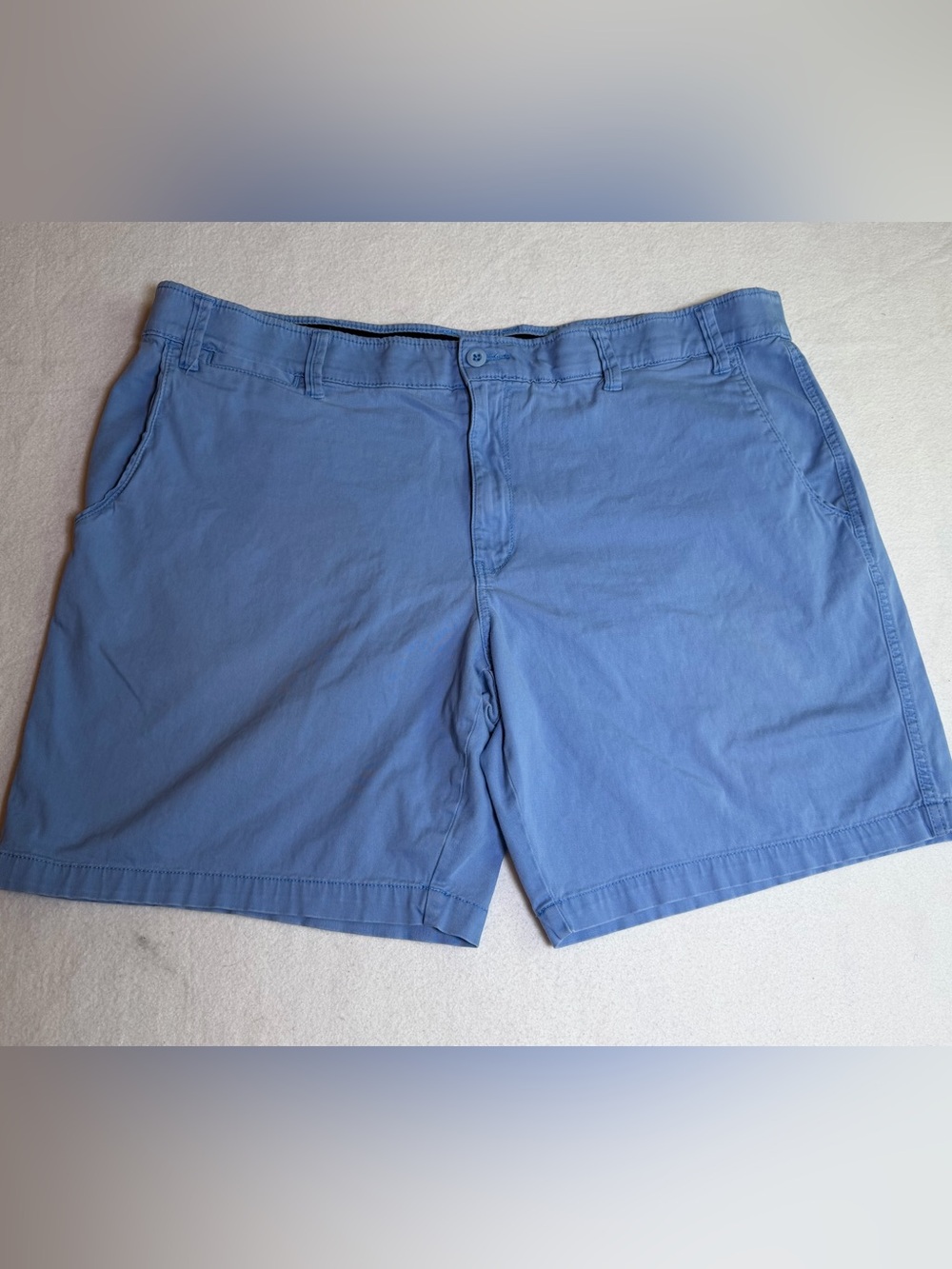 The Foundry Supply Co. Light Blue Flat Front Men's Shorts Cotton 48